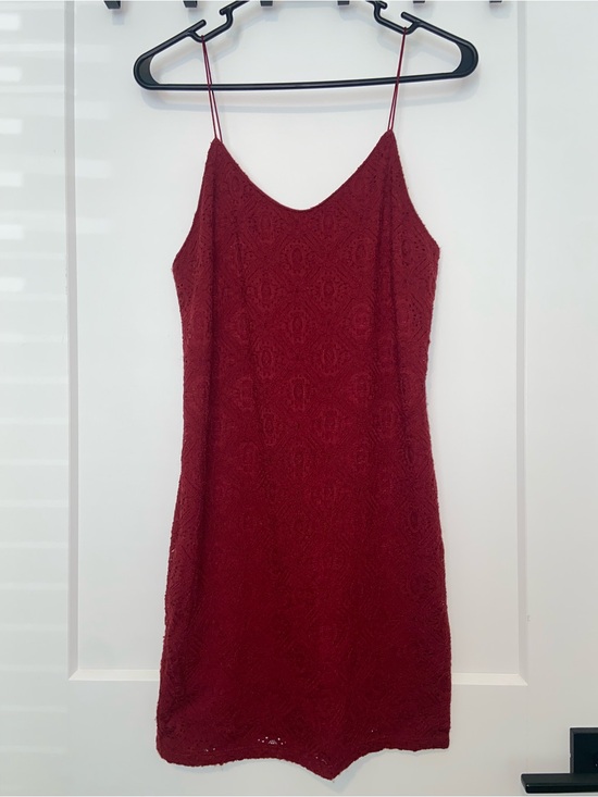 Forever 21 Dresses & Skirts - Forever 21 Burgundy Lace Mini Dress